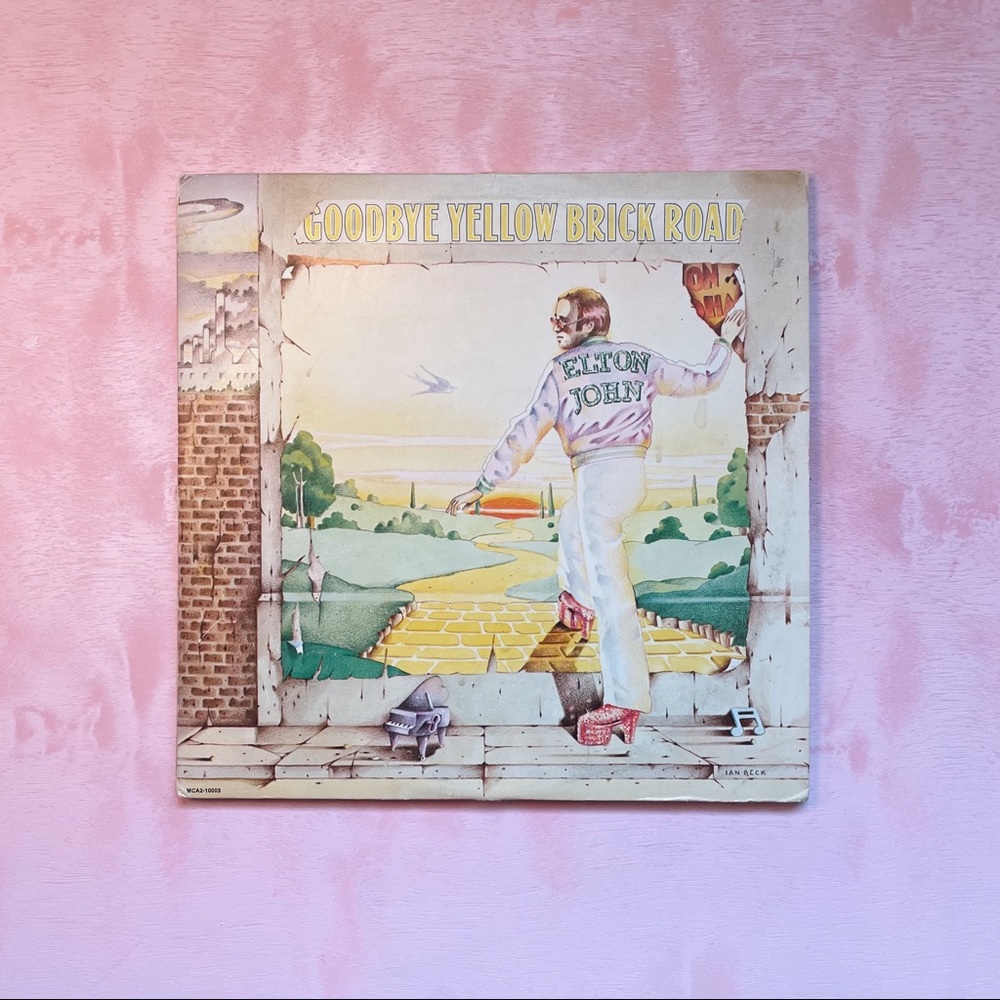 Elton John Goodbye Yellow Brick Road LP 2 Albums 1973 Trifold MCA2-10003